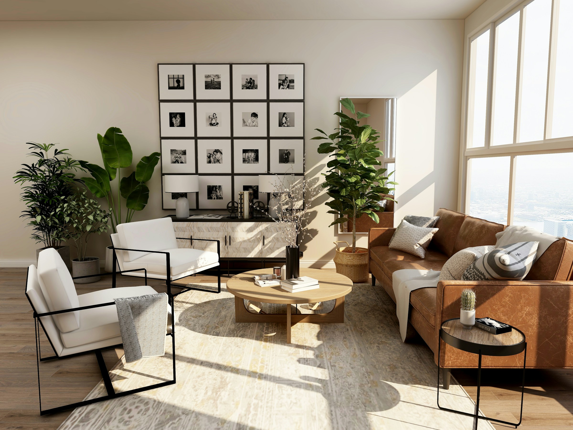 A warm, well-kept living room in a DC metro home